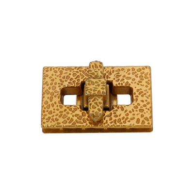 Surface mate d'or de matériel de serrure de sac à main de torsion de décoration de corrosion