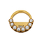 Or Ring Shape Metal Handbag Lock avec le matériel de bourse de perle