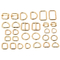 ODM universel d'or du matériel D Ring Fadeless Stainless Steel d'anneaux de sac à main